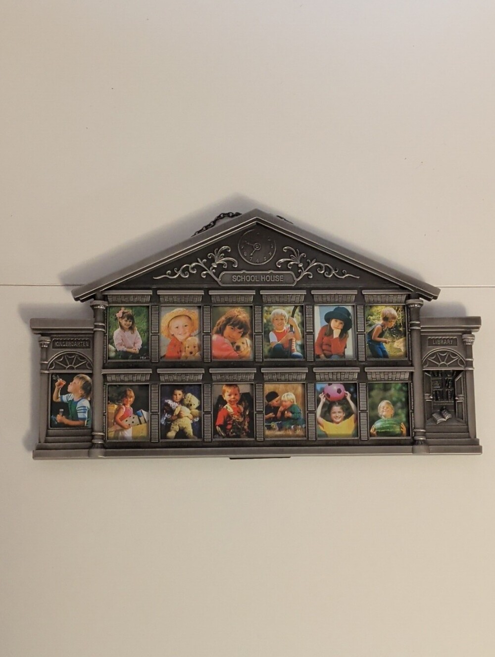 Schoolhouse Multi-Photo Wall Frame in Antique Silver 8" X 10"